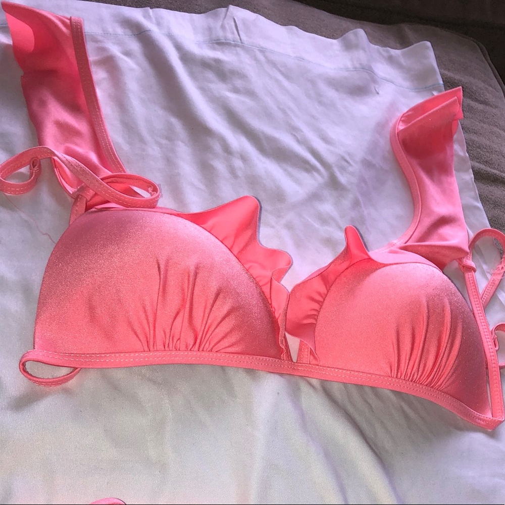 Hot pink bathing suit